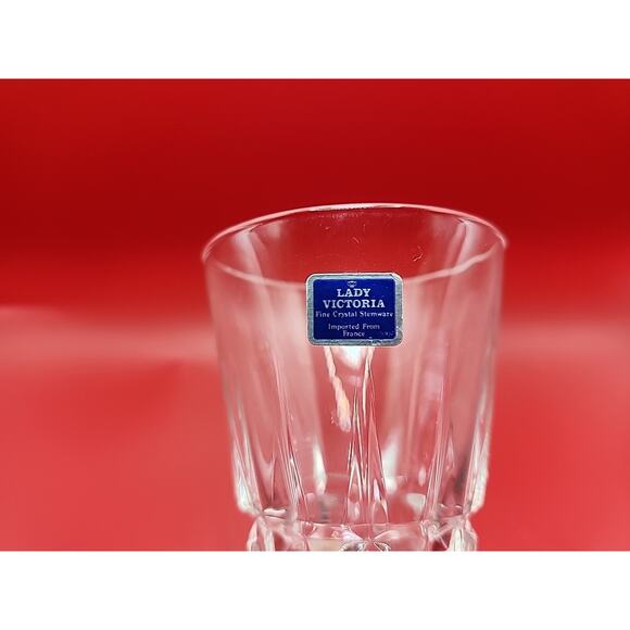 Vtg Set of 4 Lady Victoria Chantelle Crystal Stemware Wine Glasses France 6 oz - Picture 4 of 12